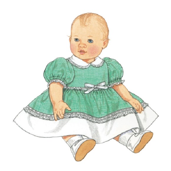 Vintage ©2009 Simplicity 4707 Sewing Pattern - Baby Doll Clothing - Picture 4 of 10
